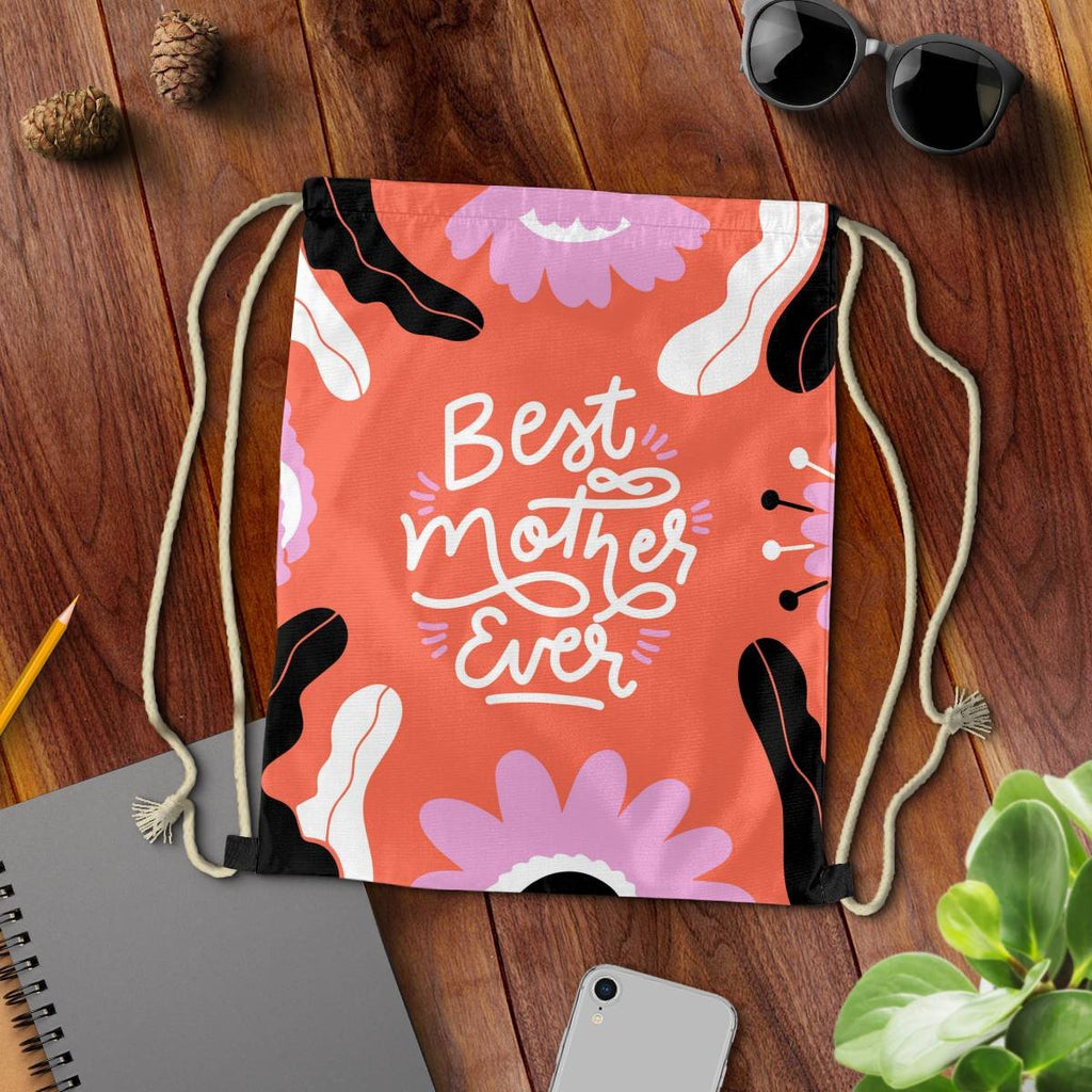 Best Mother Ever Drawstring Bag